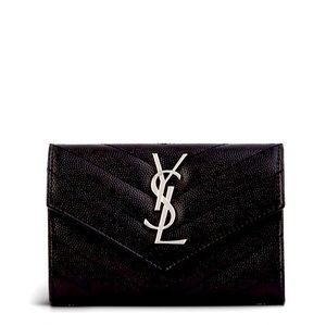 BNIB! NWT!!! YSL CASSANDRE SAINT LAURENT MATELASSÉ ENVELOPE IN GRAIN DE POUDRE